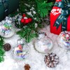 Funtery 2.5inch Christmas Iridescent Ornaments Balls Plastic Clear Ornaments for