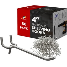 Online Best Service 50 PC PEG Board Hooks 4 inch Pegboard Hooks 4" Length Wholesale Lot