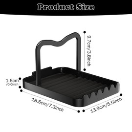 Lid and Spoon Rest, Pot Lid Holder, Kitchen Organiser Pot Lid, Pot Lid Stand Kitchen, Aluminium, Cooking Spoon Rest, Kitchen Organiser for Pot Lid, for Lids, Utensils, Spatula