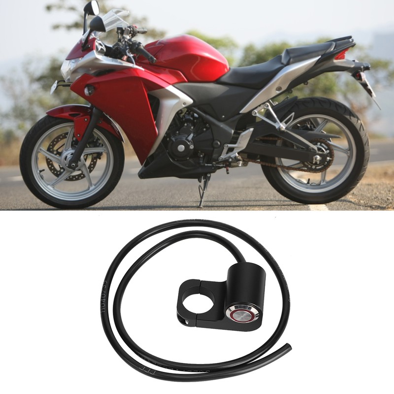 7/8in 22mm Modified Waterproof Steel LED Spotlight Handlebar Switch for