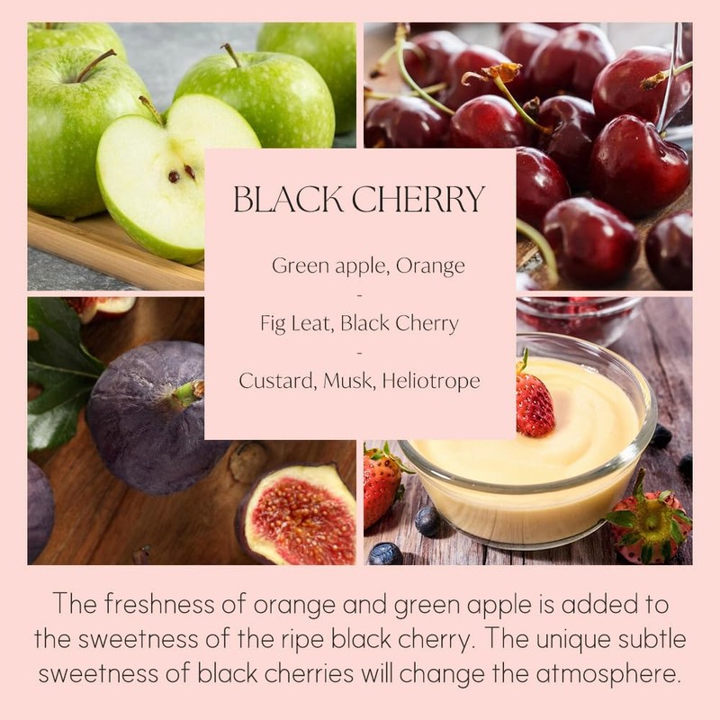 396 st. Preserved Baby's Breath Flower Reed Diffuser, Black Cherry,