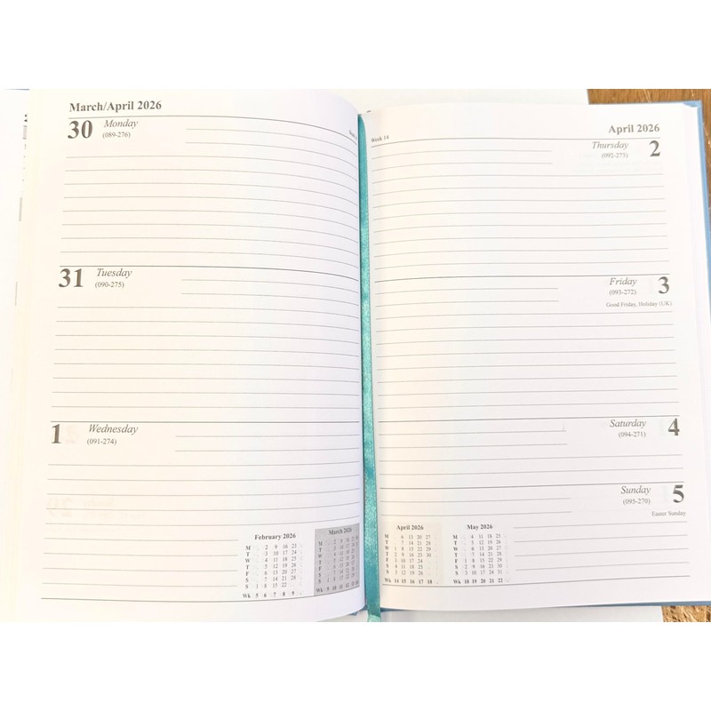 2026 A5 Premium Week To View Diary Hardback Cover Appointment
