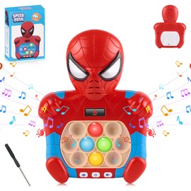 SupaWeiss Pop It Game Spider,Poppet Game,Light Up Pop It Game,Puzzle Pop Bubble Game for Relaxation & Decompression,Spider Pop It Game Sensory Toy,Poppit Game Fidget Toys for Boys Girls Aldults