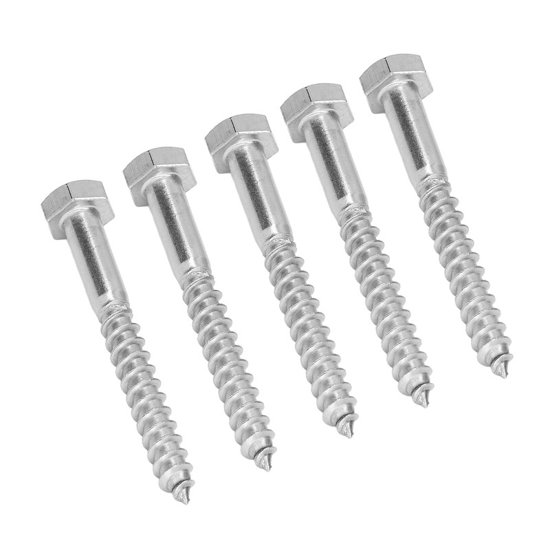 304 Stainless Steel Half Thread Bolt Wood Hex Lag Screws