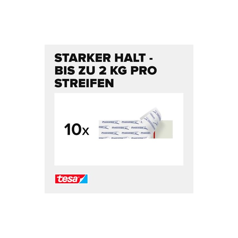 Tesa Powerstrips Large, white, 58000-00102