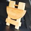 LukPlen Wooden Folding Step Stool, for Small Spaces, Kitchen, Bedroom