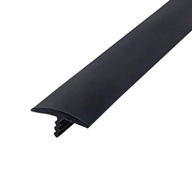 25 Ft Black 3/4" Plastic Center Barb Tee Moulding,Flexible Rubber T-Molding Trim,Edge Banding for Game/Arcade Machines,Counters, Shelves Plywood and Tables