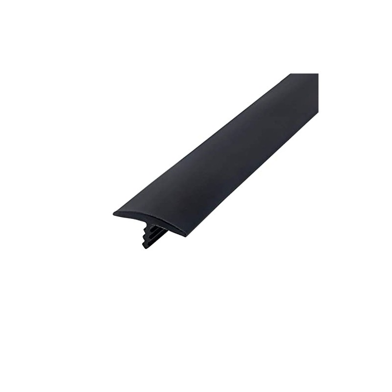 25 Ft Black 3/4" Plastic Center Barb Tee Moulding,Flexible Rubber