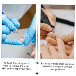 FRCOLOR 2pcs Nail Drill Bit Tungsten Polishing for Manicure Multi-purpose Grinding Tool for Nails and More Lightweight Design for Easy Dead Skin Removal