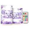 WEVIBOFU Purple Elephant Butterfly Flower Flickering Flameless Candles LED Battery