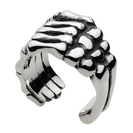 Cenote e0109 Bone Hand Ear Cuff [Silver 925 Silver Accessories], Silver, No Gemstone