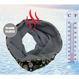 HECKBO Children's Beanie Hat & Scarf, Tube Scarf Set, for Girls and Boys, 95% Cotton, Autumn, Spring, Winter, T-rex