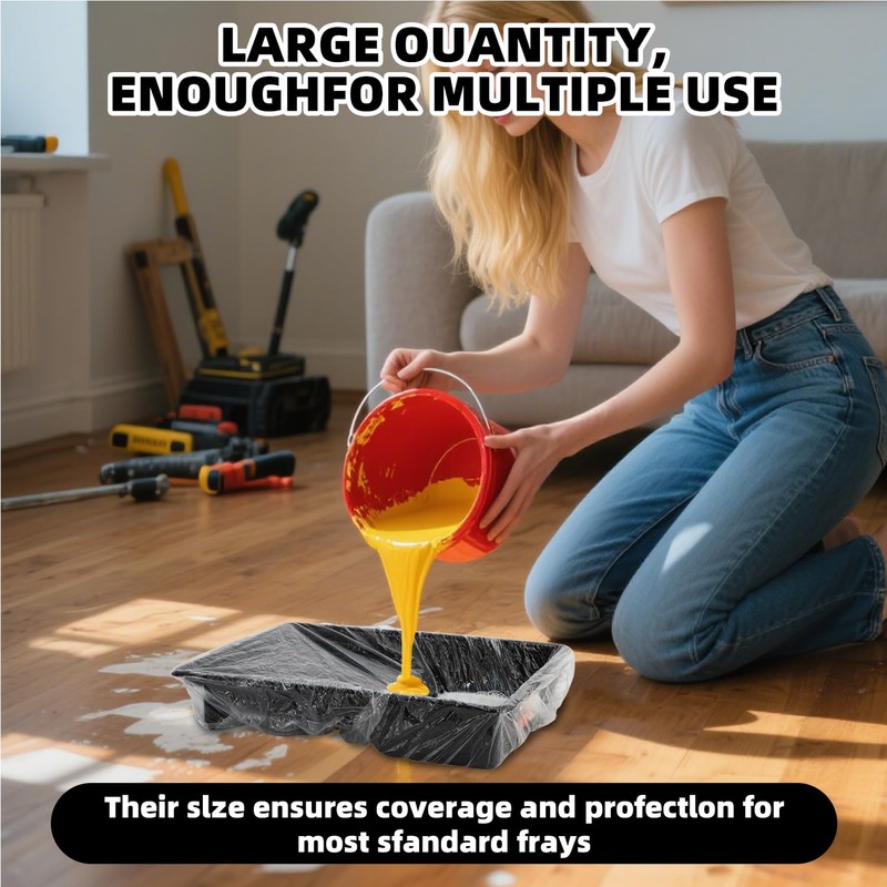 40 Pcs Paint Tray Liners, Disposable Paint Tray Liners, Disposable