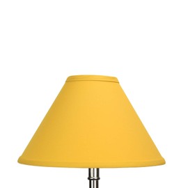 FenchelShades.com Lampshade 4" Top Diameter x 12" Bottom Diameter x 8" Slant Height with Washer (Spider) Attachment for Lamps with a Harp (Yellow Spice)