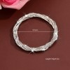 Douxsu Bling Rhinestone Stretch Tennis Bracelet for Women, Sparkly Silver