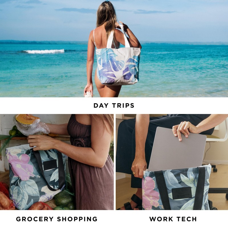 ALOHA Collection Zipper Day Tripper (Monstera in Seaweed, Day Tripper