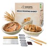 Premium Bread Banneton Proofing Basket Set of 2, 10 inch
