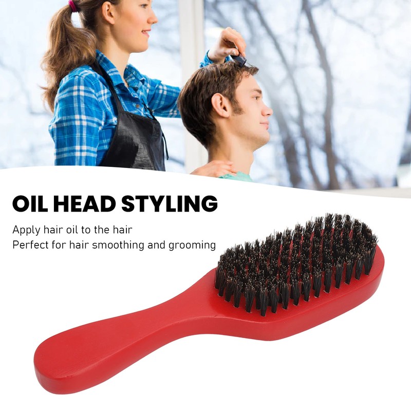 Nylon Hair Oil Head Styling Brush Professional Portable Ergonomic Beard