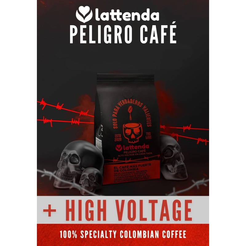 Lattenda Peligro Specialty Coffee: High Voltage Colombian Coffee - Intense