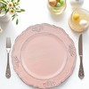 Spsyrine Antique Pink Charger Plates Set of 6, 13" Embossed