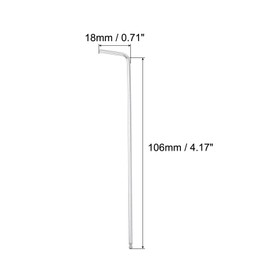 TOP-VIGOR 5Pcs 5/64" Ball End Hex Key Wrench, L Shaped Long Arm Allen Wrench for Household DIY, Professional Machine Repairing, CR-V