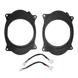 2pcs 6.5inch Black Door Speaker Adapter Spacer Rings with 2 Wire Harness Replacement for Corolla Levin 6X9
