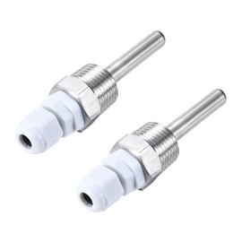 uxcell 2 Pcs 8mm Dia G1/2 Thermowell Weldless Stainless Steel 304 with Cable Gland 50mm Length for Beer Fermenter, White