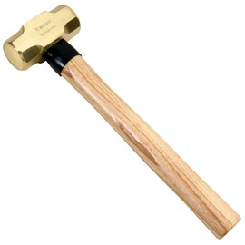 WEDO Brass Sledge Hammer with Wooden Handle, 4lb, 380mm, 15"
