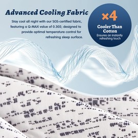 Subrtex Memory Foam Mattress Topper Twin XL Cooling Mattress Topper 4 Inch for Hot Sleepers, Pressure Relieving Mattress Pads Breathable Bed Toppers with Removable Washable Cover