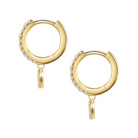 Glanzstücke München Women's earrings made of 925 sterling silver with zirconia, Silver, Cubic Zirconia