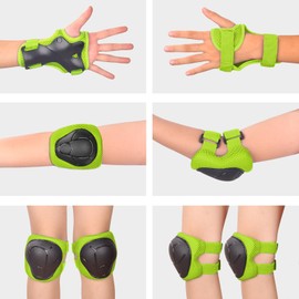 Banzk Kids/Youth Knee Pads and Elbow Pads Set with Wrist Guard 3 in 1 Kids Protective Gear Set for Kids 3-14 Years for Skateboard Roller Skating Skiing Rollerblading Cycling BMX Biking Running Scooter