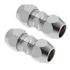 VGOL 2PCS 8mm Double Ferrule Pipe Fitting Straight Compression Fitting