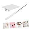 IWOWHERO 2-Piece Stainless Steel Makeup Mixing Palette and Spatula Set