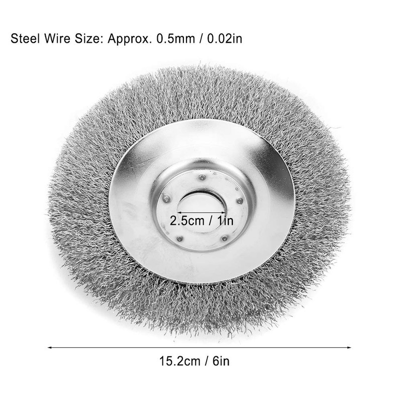 6in Derusting Weeding Wheel Mower Twisted Wire Non Rust Durable