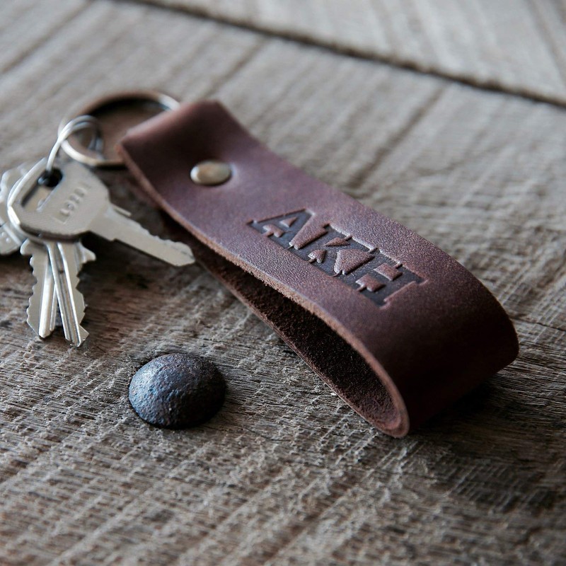 The Tucker Fine Leather Key Chain Key ring (Brown)