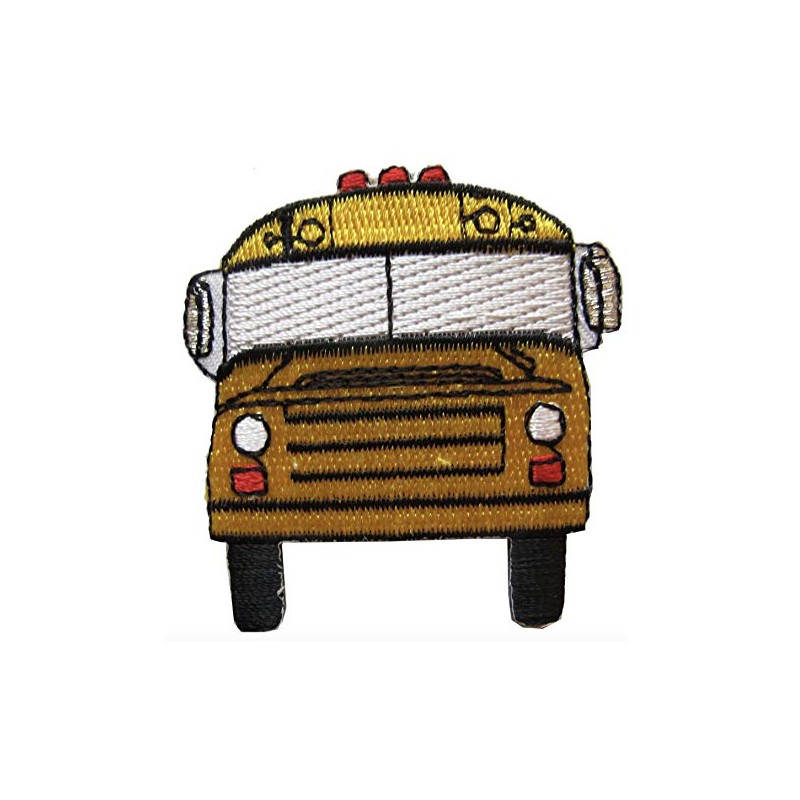 ETDesign #E03875 School Bus Embroidery Iron On Applique Patch -