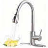 HOTIS Kitchen Faucet with Pull Down Sprayer, Brushed Nickel Stainless