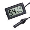 GuDoQi Digital Thermometer Hygrometer, 4 Pieces, Mini Digital Temperature Meter