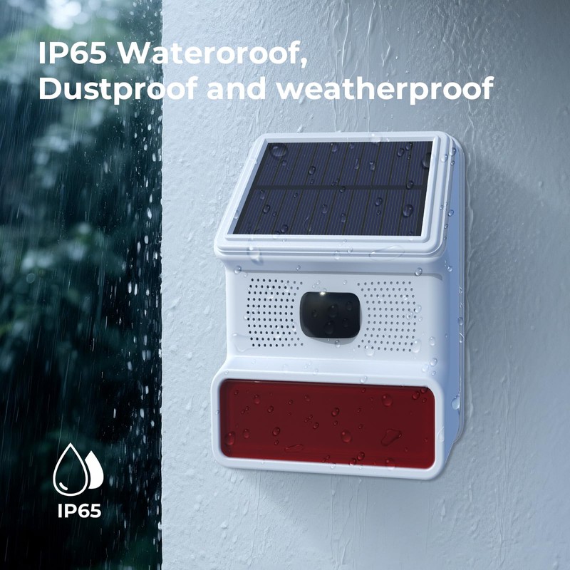 Hapippofa Solar Motion Sensor Alarm System Outdoor WiFi Driveway Detectors