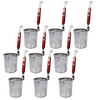 TANEMUDO 9 Pcs Stainless Steel Pasta Cooker Basket with Wood