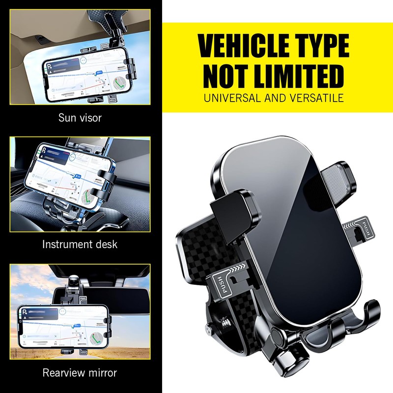 Downhill Car Dash Board Phone Holder, Universal Anti-Slip Center Console