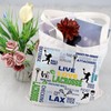 FEELMEM Lacrosse Players Tote Bag Lacrosse Lax Team Gift Lacrosse