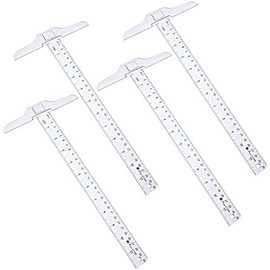 Pangda 12 Inch/ 30 cm Junior T-Square Plastic Transparent T-Ruler for Drafting and General Layout Work (4)