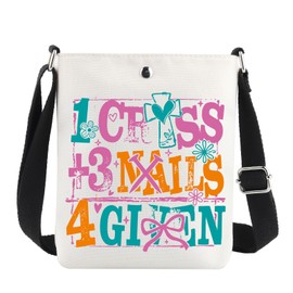 MYSOMY Christian Crossbody Bag Christian Gift Religious Gift Jesus Bible Verses Gift 1 Cross 3 Nails 4 Given Christian Shoulder Bag (3 Nails CB1)