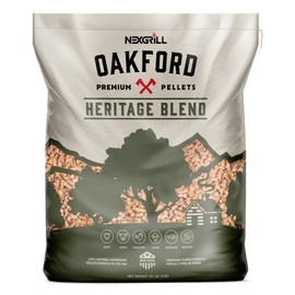 Oakford Premium Hardwood Pellets - Heritage Blend, Perfect to Grill, Bake, Smoke, Braise, and BBQ, Blend of Oak, Hickory, and Maple Wood, Outdoor Grilling & Cooking, 20 LB Bag, 911-18001