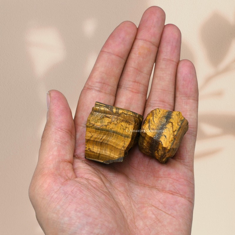 2pcs Crystal Raw (Tiger Eye)
