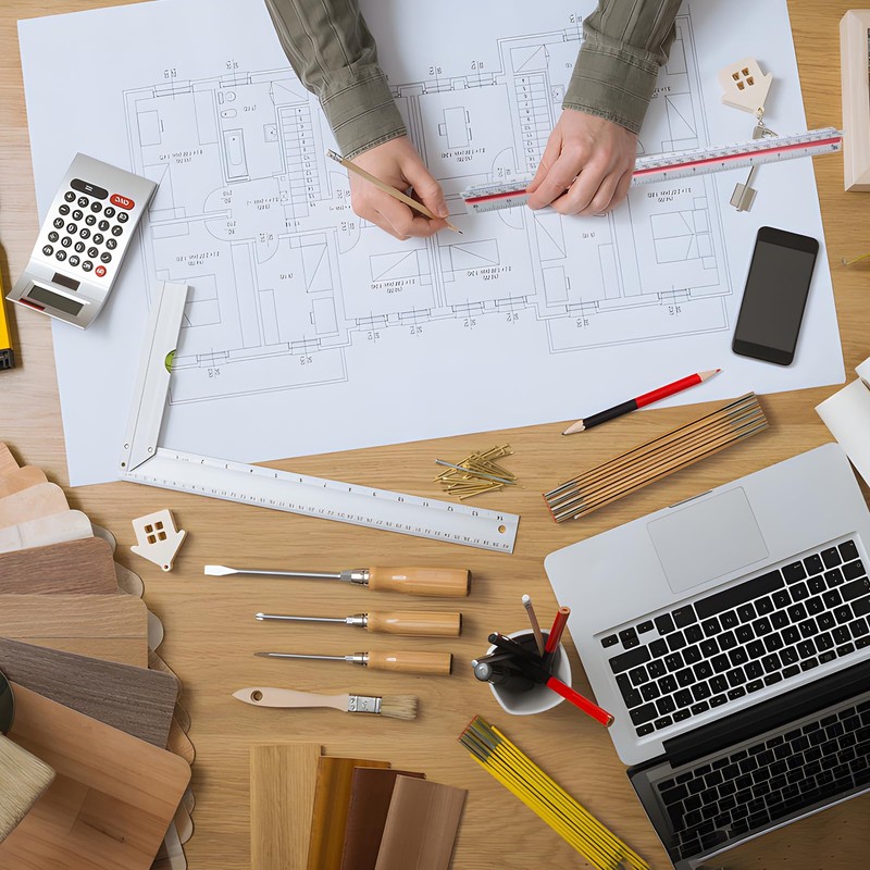 Kyuionty Architectural Scale Ruler 12 Inch, Imperial Scale Aluminum Laser-Etched