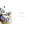 Jonny Javelin Male Happy Birthday Wishes Card - Retro Campervan