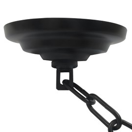 Marvexi 1Pcs Heavy Duty Canopy Kit, Maximum Weight of 60 Pounds Chain 1Feet Pendant Light Fixture Chain, Black Canopy Kit for Chandelier/Swag Light Fixtures(Black)