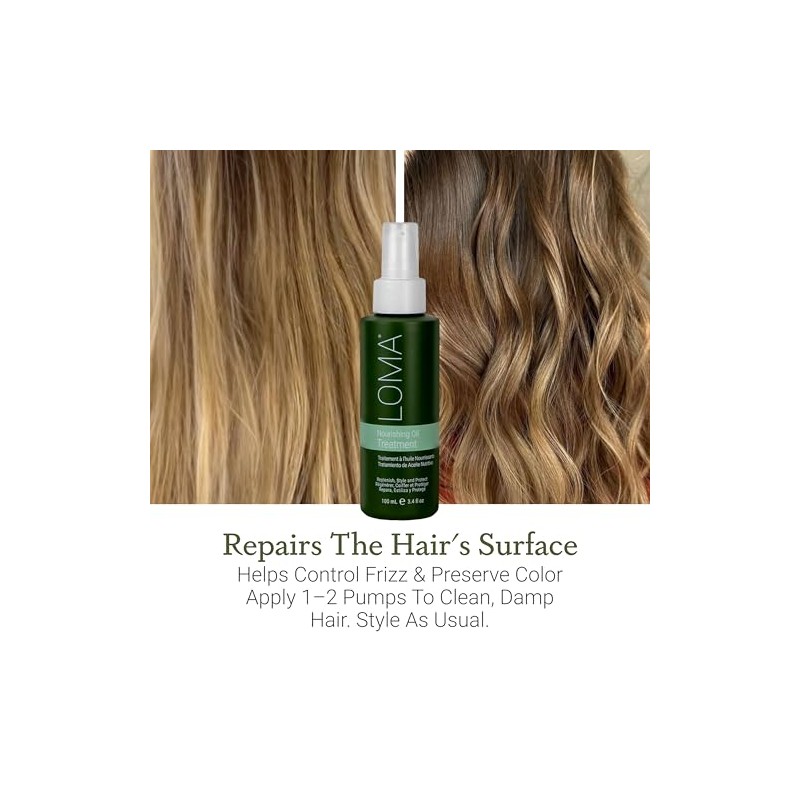 Loma Hair Care Nourishing Oil Treatment, Vanilla Bean/Orange, 3.4 fl.